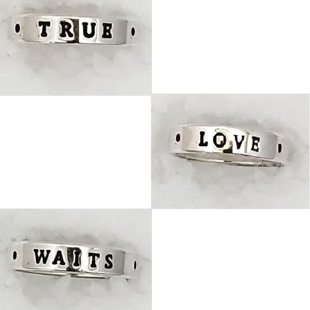 BSD TRUE LOVE WAITS 925 STERLING SILVER RING BAND RING Size 5